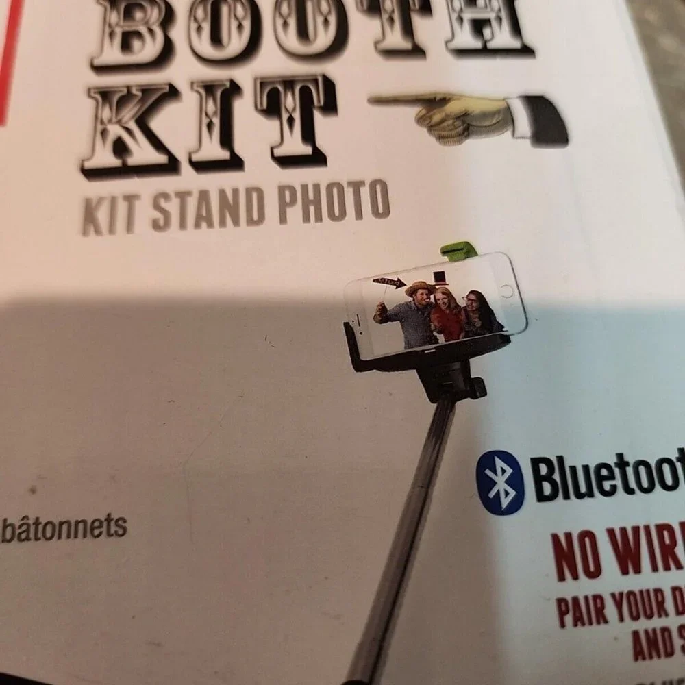 Selfie Bluetooth Stick - Party Photo Booth Kit 30 Props